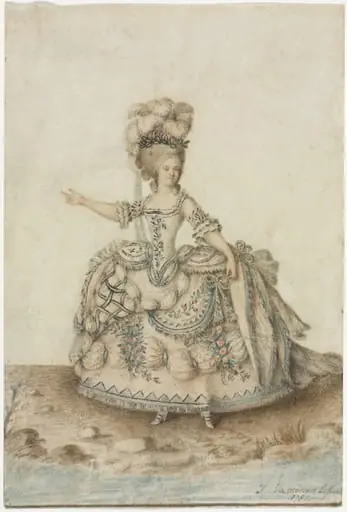 Costume Study for Opera Singer, by Jean Michel Moreau le Jeune