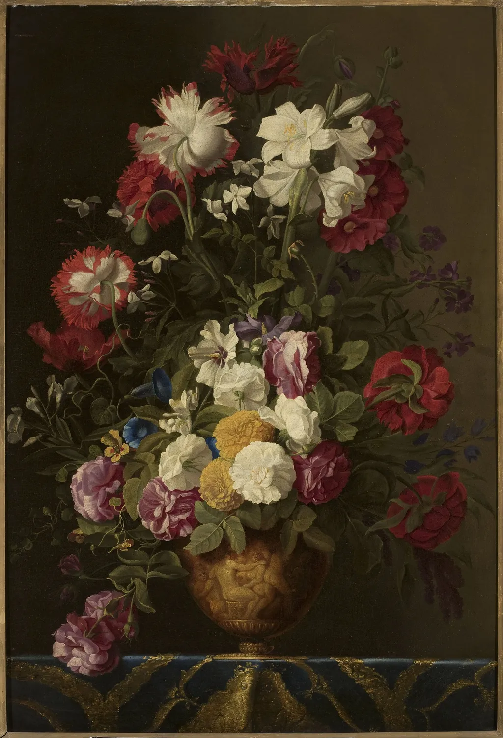 Flowers in a vase, by Jean-Michel Picart, oil, 1645