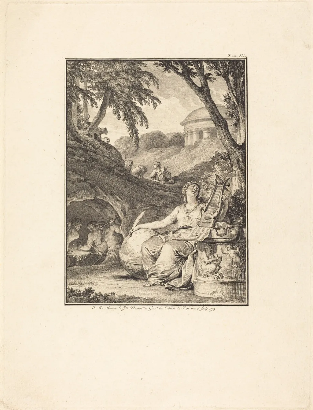 Frontispiece: Dictionnaire de musique, by Jean-Michel the Younger Moreau, ink, 1779