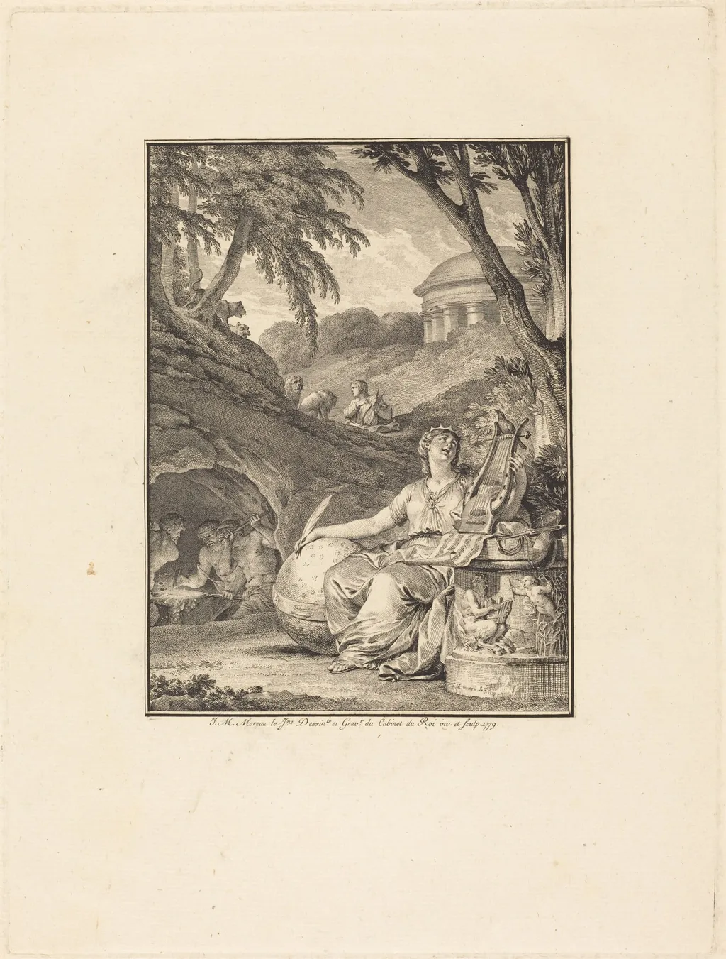 Frontispiece: Dictionnaire de musique, by Jean-Michel the Younger Moreau, ink, 1779
