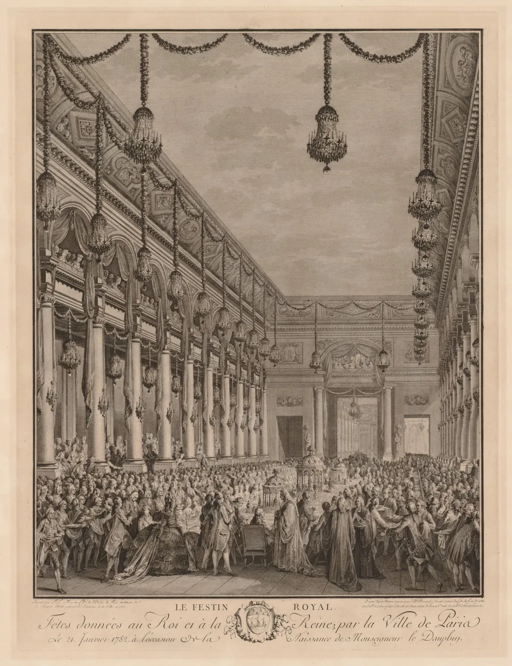The Royal Banquet, by Jean-Michel the Younger Moreau, 1782