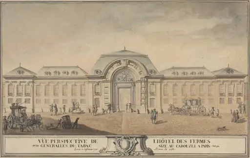 View of the Hôtel des Fermes Générales du Tabac, by Jean-Michel the Younger Moreau
