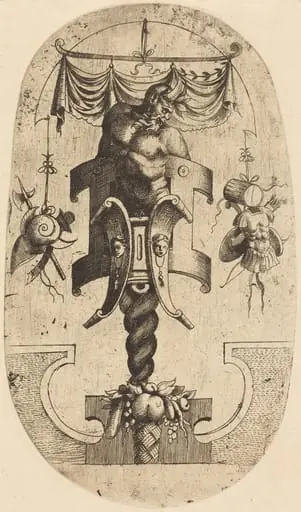 Satyr Bending Towards the Right, by Jean Mignon