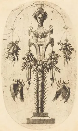 Woman's Head on a Pedestal, by Jean Mignon
