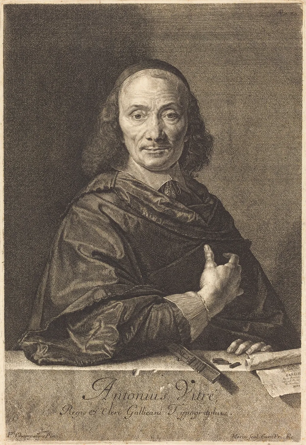 Antoine Vitre, by Jean Morin, ink, 1625