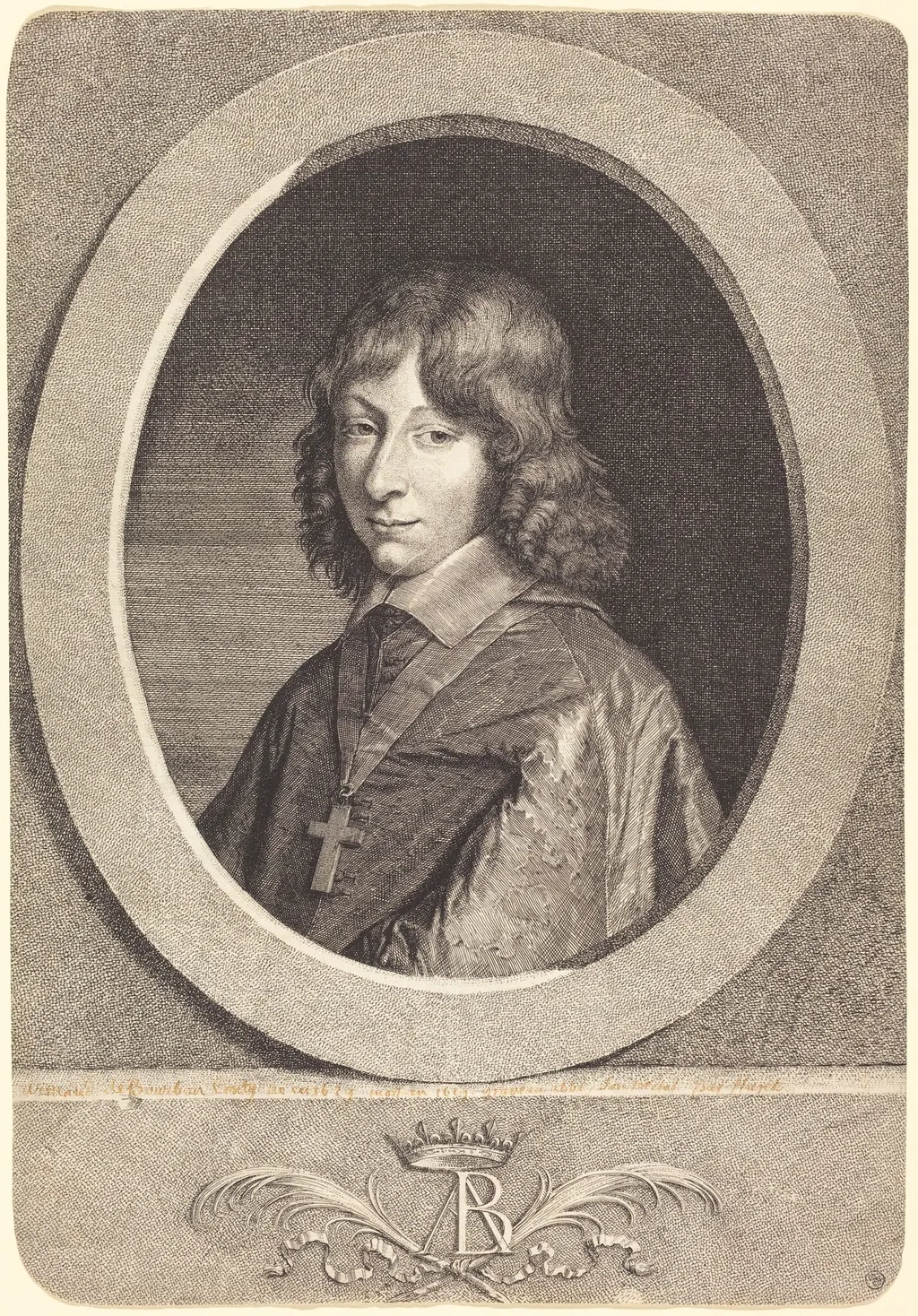 Armand de Bourbon-Conti, by Jean Morin, ink, 1625