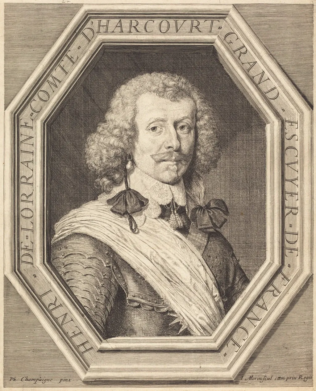 Henri de Lorraine, comte d'Harcourt, by Jean Morin, ink, 1625