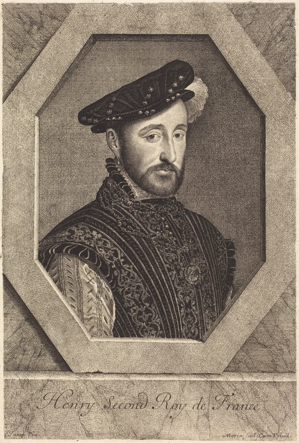 Henry II, by Jean Morin, ink, 1625
