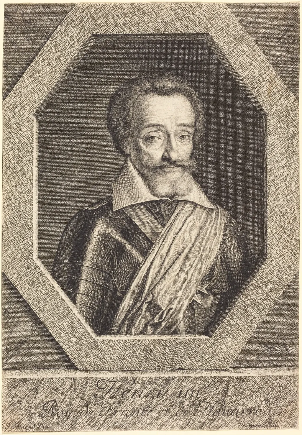 Henry IV, by Jean Morin, ink, 1625