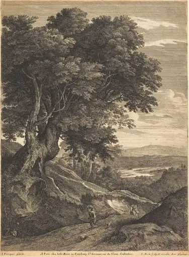 Hilly Landscape with Travelers on Foot, by Jean Morin
