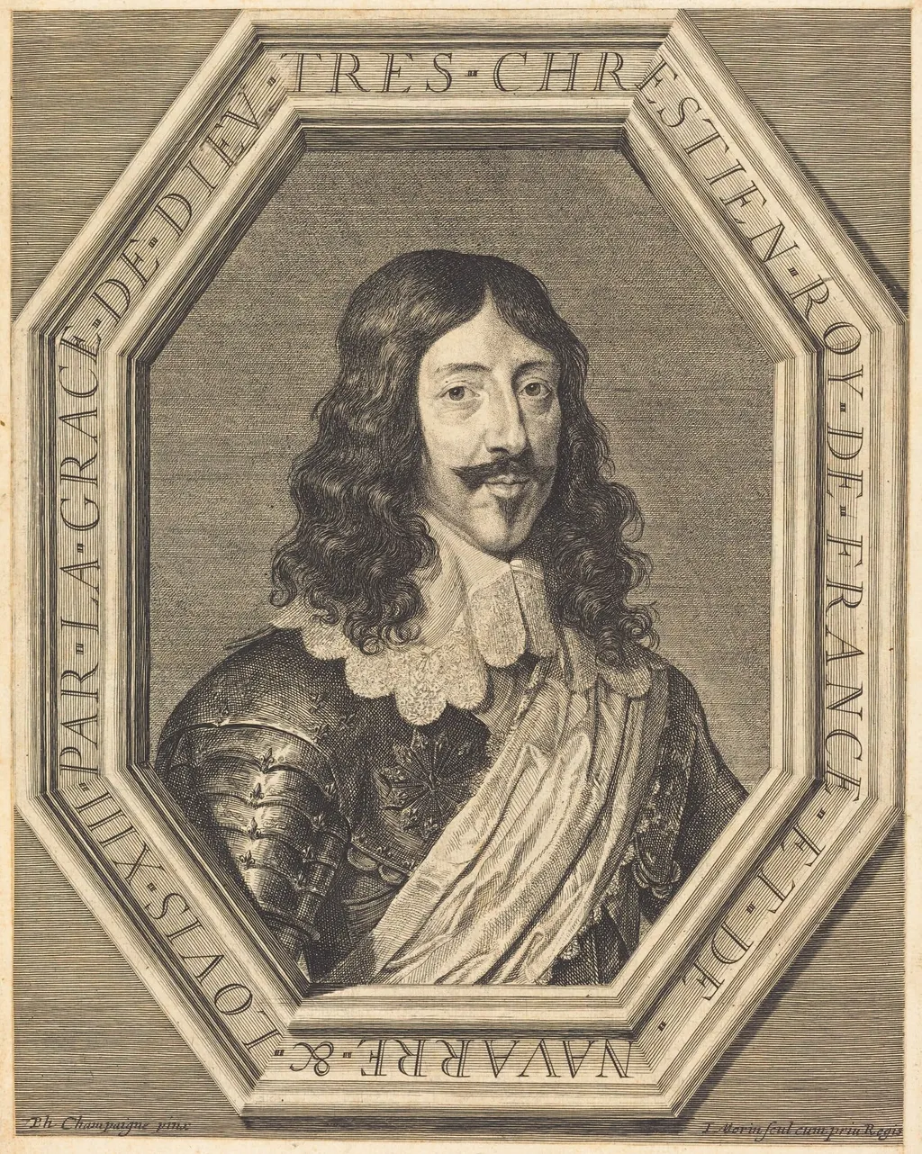 Louis XIII, by Jean Morin, ink, 1625