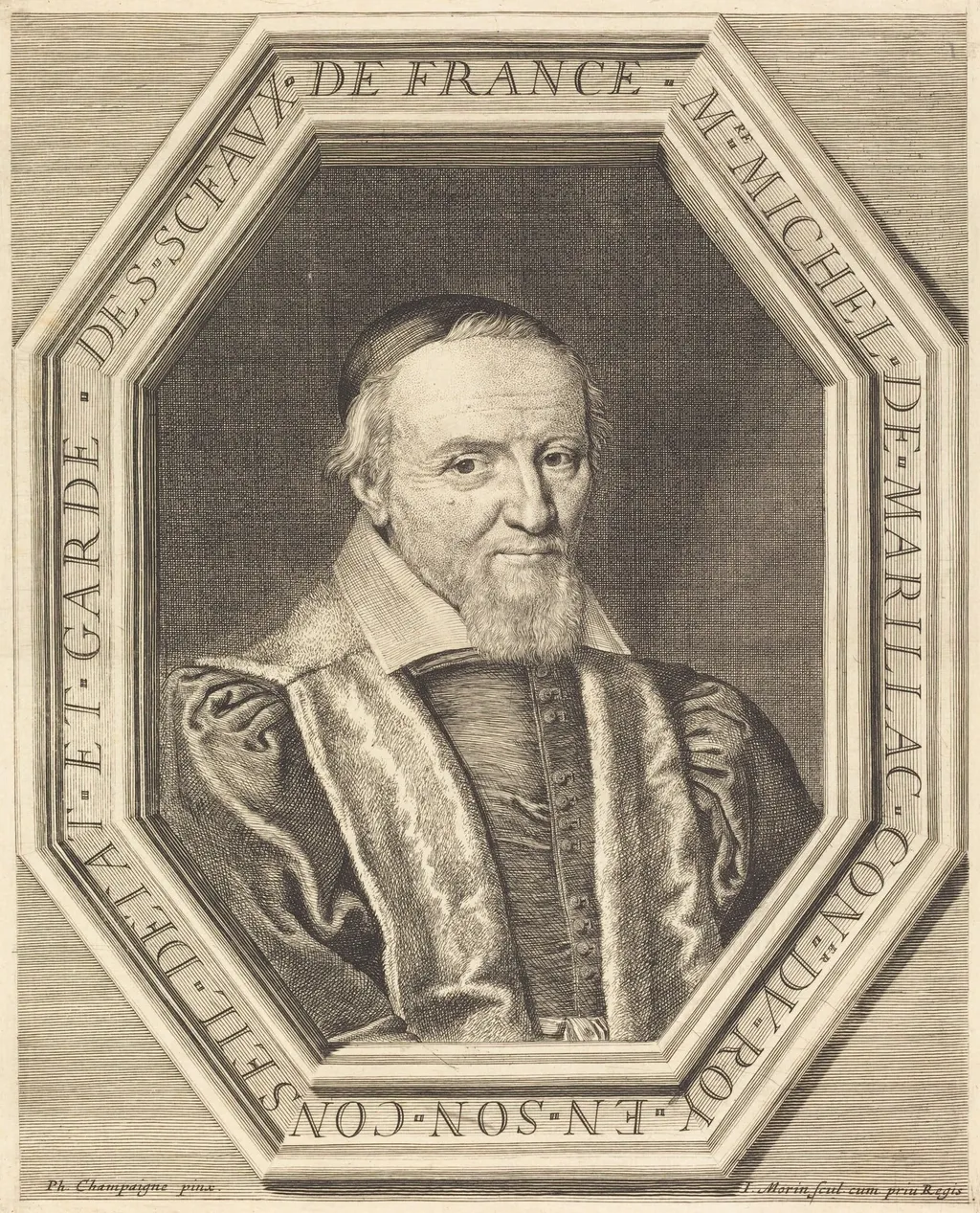 Michel de Marillac, by Jean Morin, ink, 1625