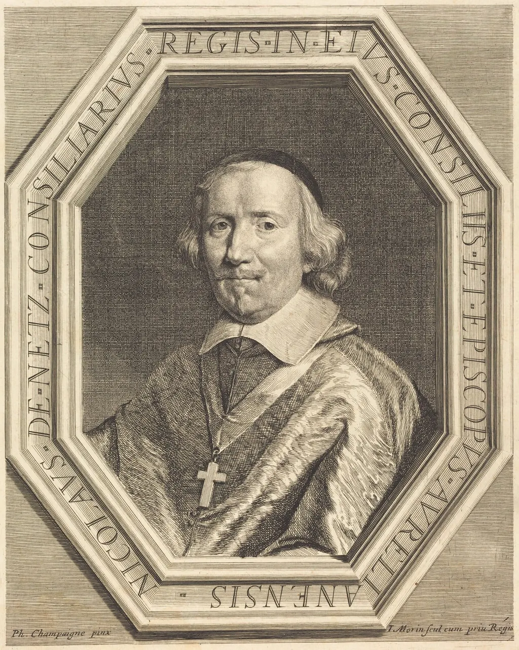 Nicolas de Netz, by Jean Morin, ink, 1625