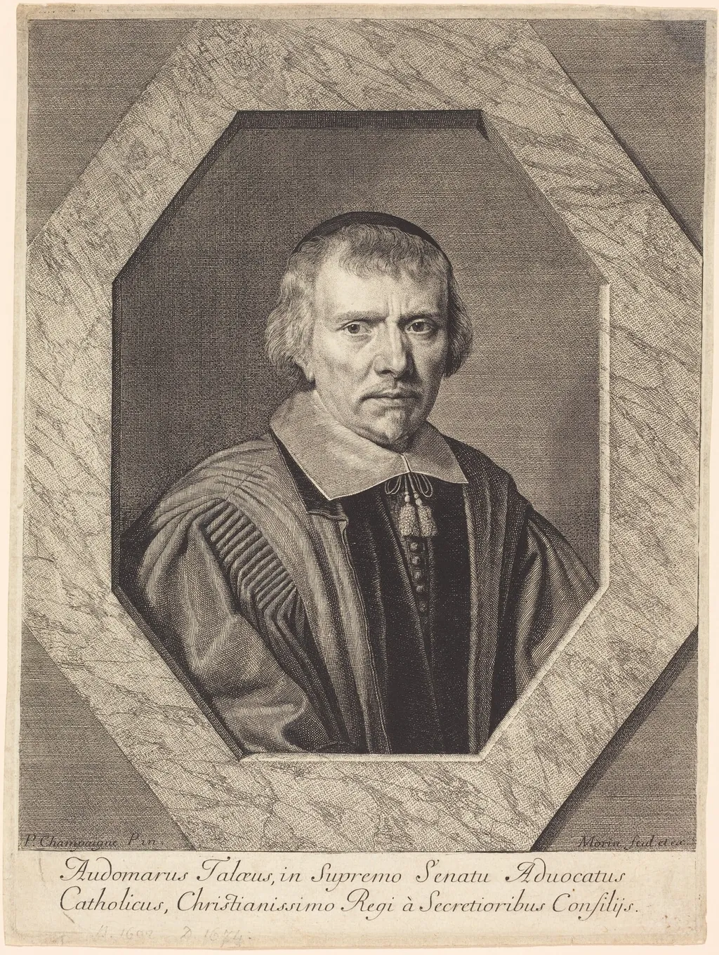 Omer Talon, by Jean Morin, ink, 1625