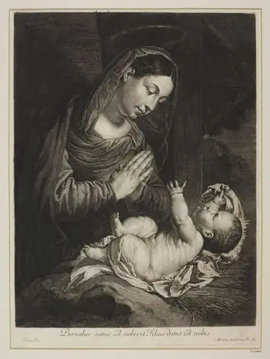 The Virgin adoring the Infant Jesus, by Jean Morin