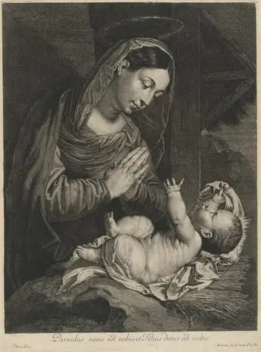 Virgin Adoring the Child, by Jean Morin