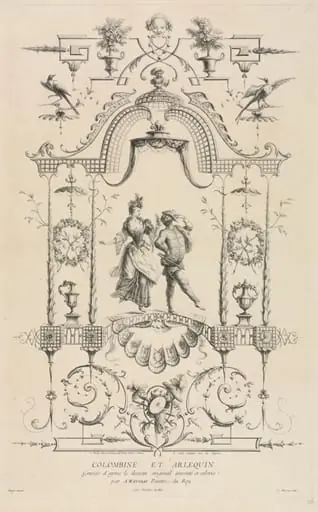 Columbine and Harlequin, by Jean Moyreau