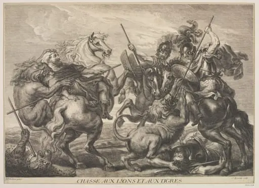 Lion and Tiger Hunting, by Jean Moyreau