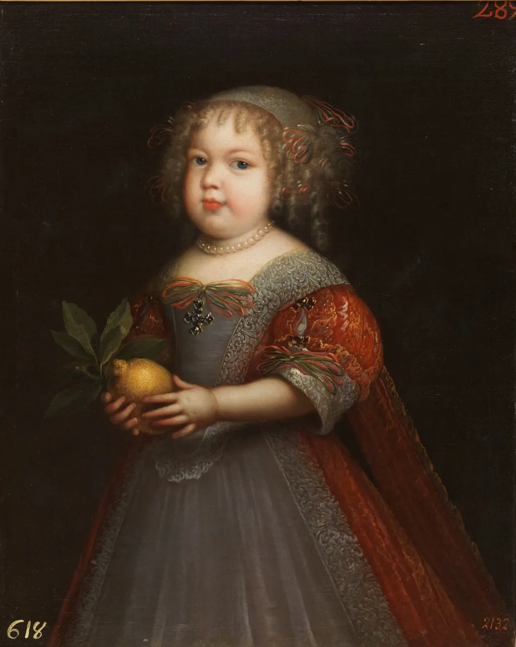 Portrait of Princess Marie Thérèse of France (1667–1672), by Jean Nocret, oil, 1670