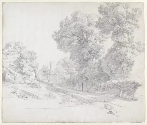 Oaks along the Appian Way near Albano, by Jean-Paul Flandrin