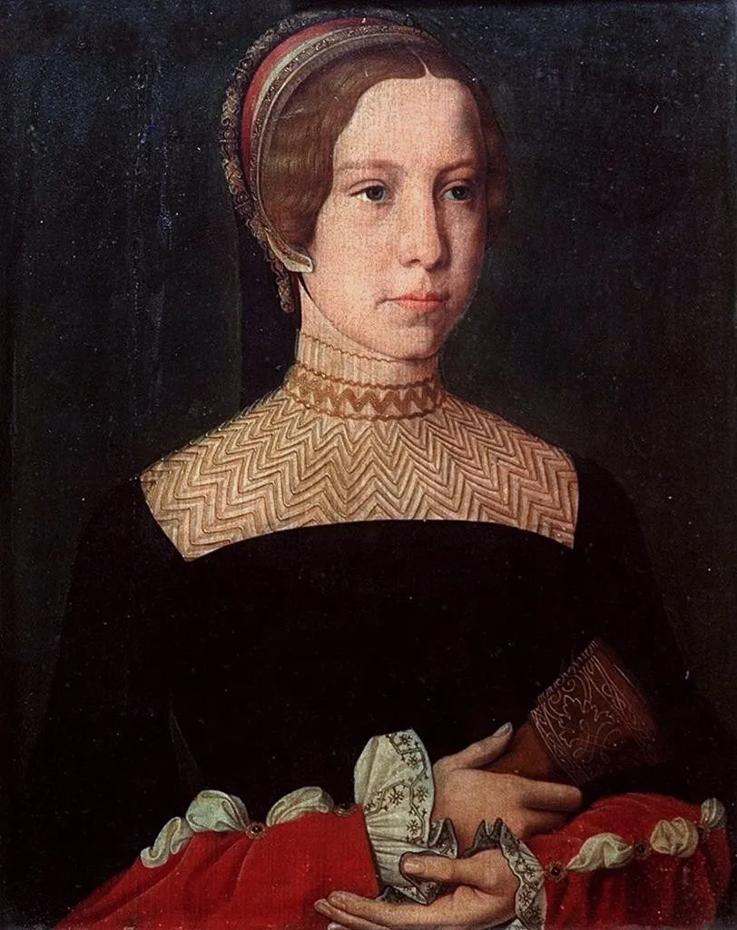 Ritratto di donna (Madeleine de la Tour d'Auvergne ?), by Jean Perréal, oil, 1512