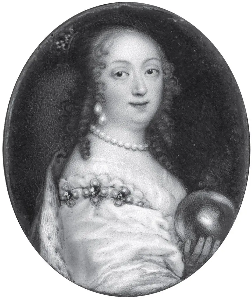 Miniature of Marie Louise Gonzaga, by Jean Petitot