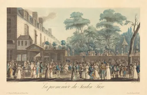 La promenade au Jardin Turc, by Jean-Pierre-Marie Jazet