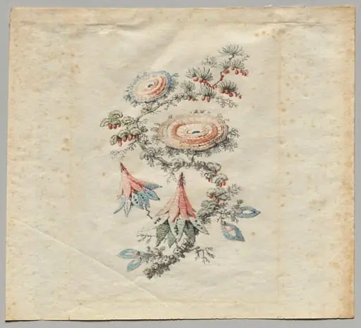 Flower Embroidery Design for Silk Manufactory of Lyon, by Jean Pillement