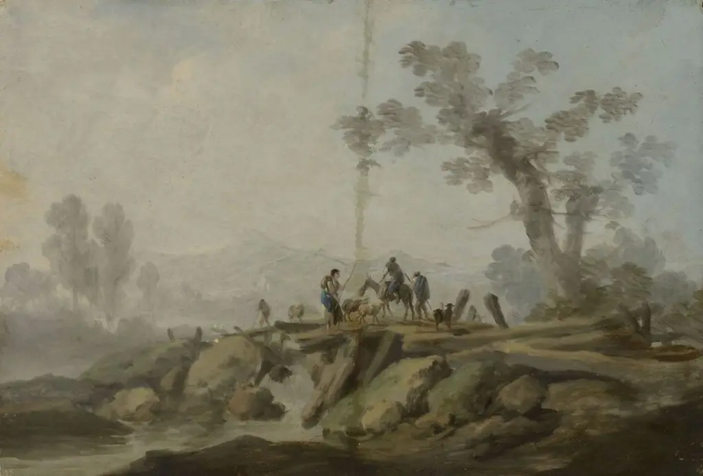 Landscape with Shepherds, by Jean Pillement