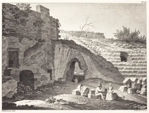 Rustics Picnicking in Ruins, by Jean René Méliand