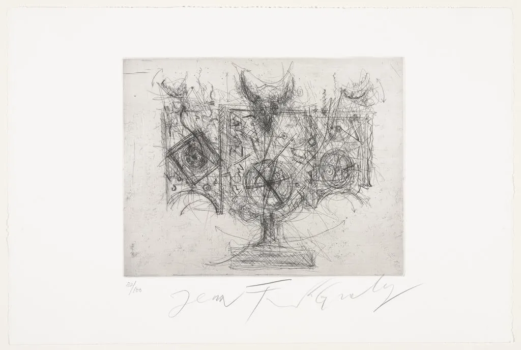 Untitled, by Jean Tinguely, ink, 1989
