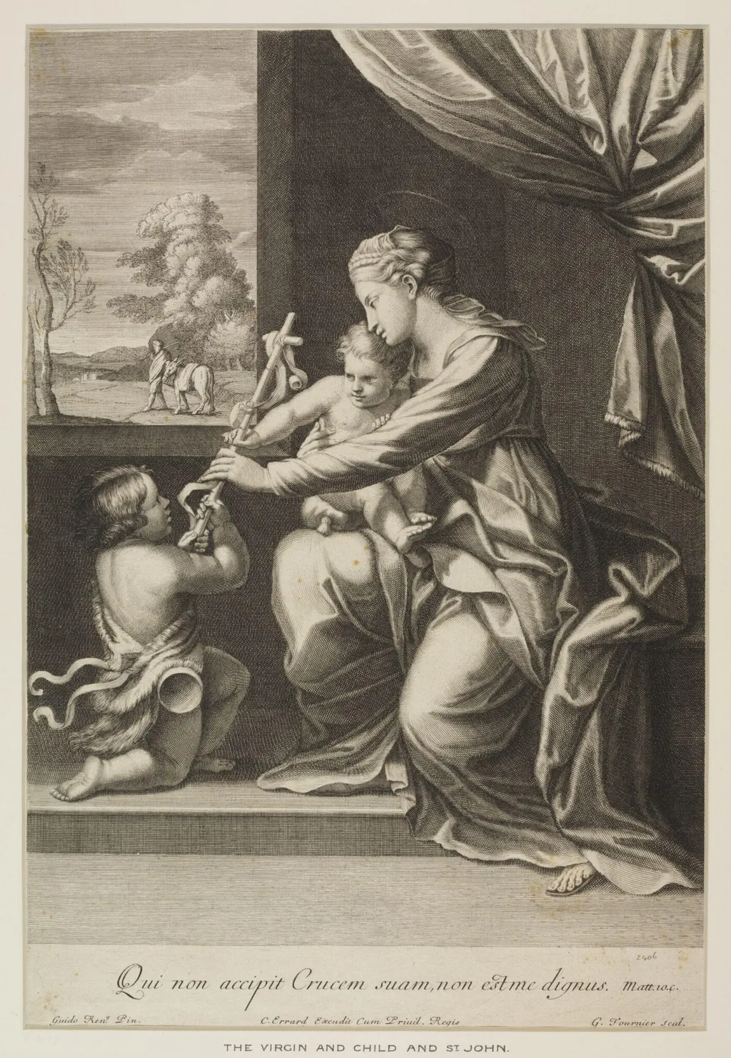 The Virgin and Child and St. John, by Jean Tournier, 1650
