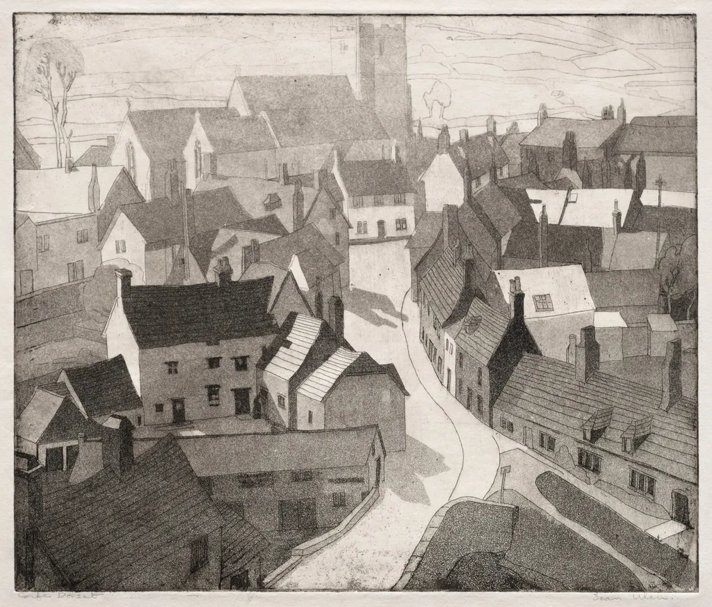 Corfe, Dorset, by Jean Ulen, 1950