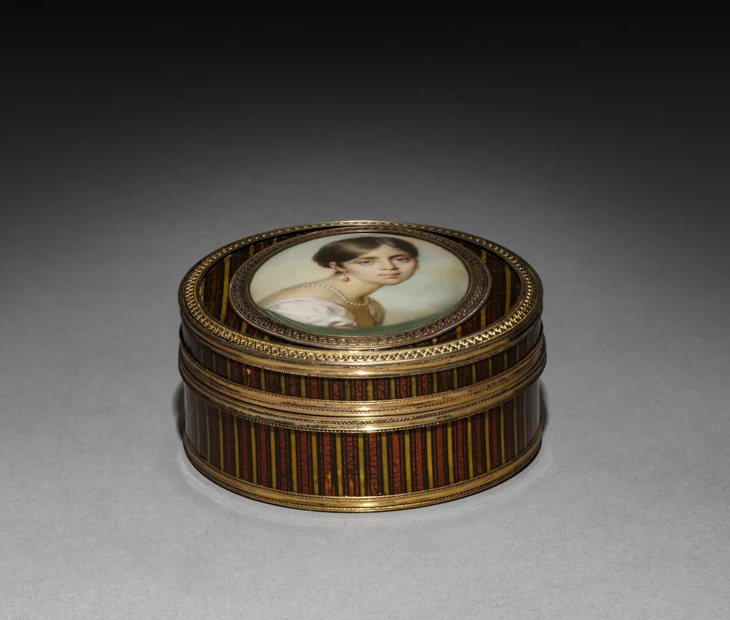 Snuff Box with a Portrait of a Young Woman, by Jean-Urbain Guérin, unspecified, 1805