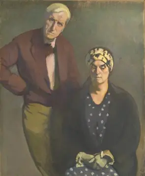 Portrait of the artist and his wife, by Jean Vanden Eeckhoudt