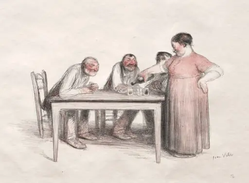 The Glass of Wine, by Jean Veber
