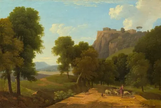 Shepherd with His Flock, by Jean-Victor Bertin