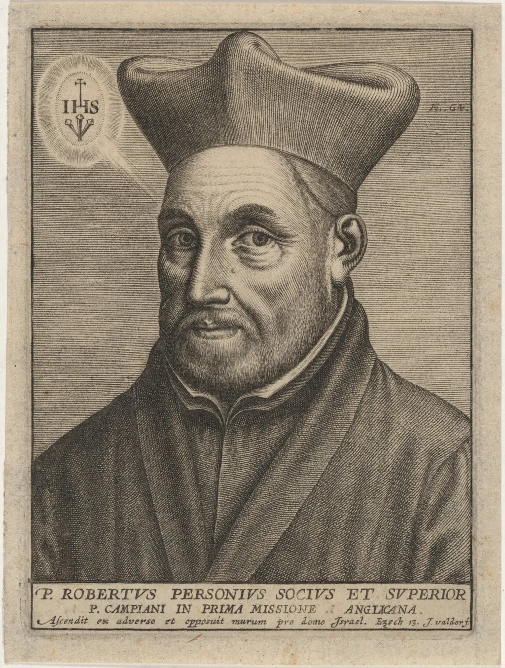 P. Robertus Personius, Priest, by Jean Waldor, ink, 1610