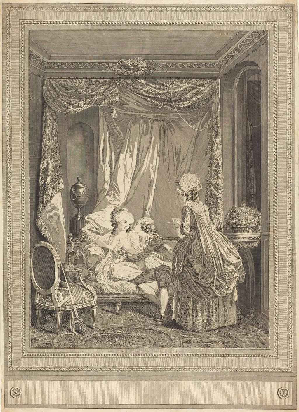 Le restaurant, by Jeanne Deny, ink, 1782