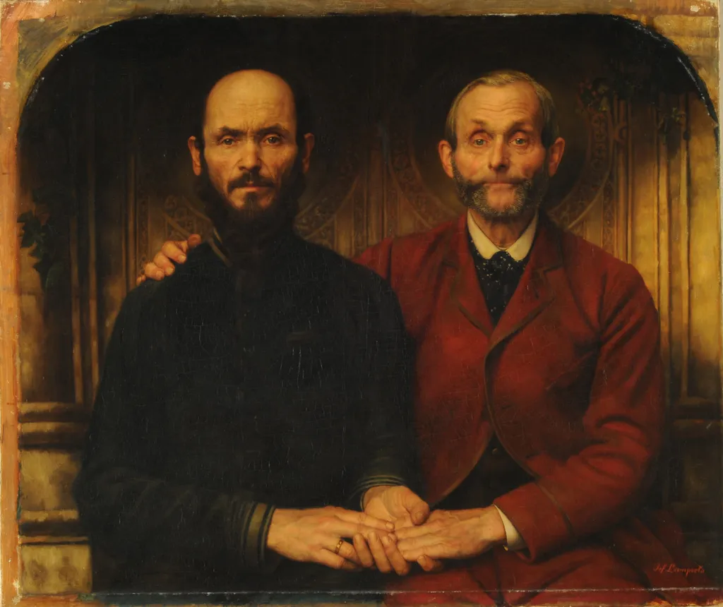 Friendship, by Jef Leempoels, oil, 1898