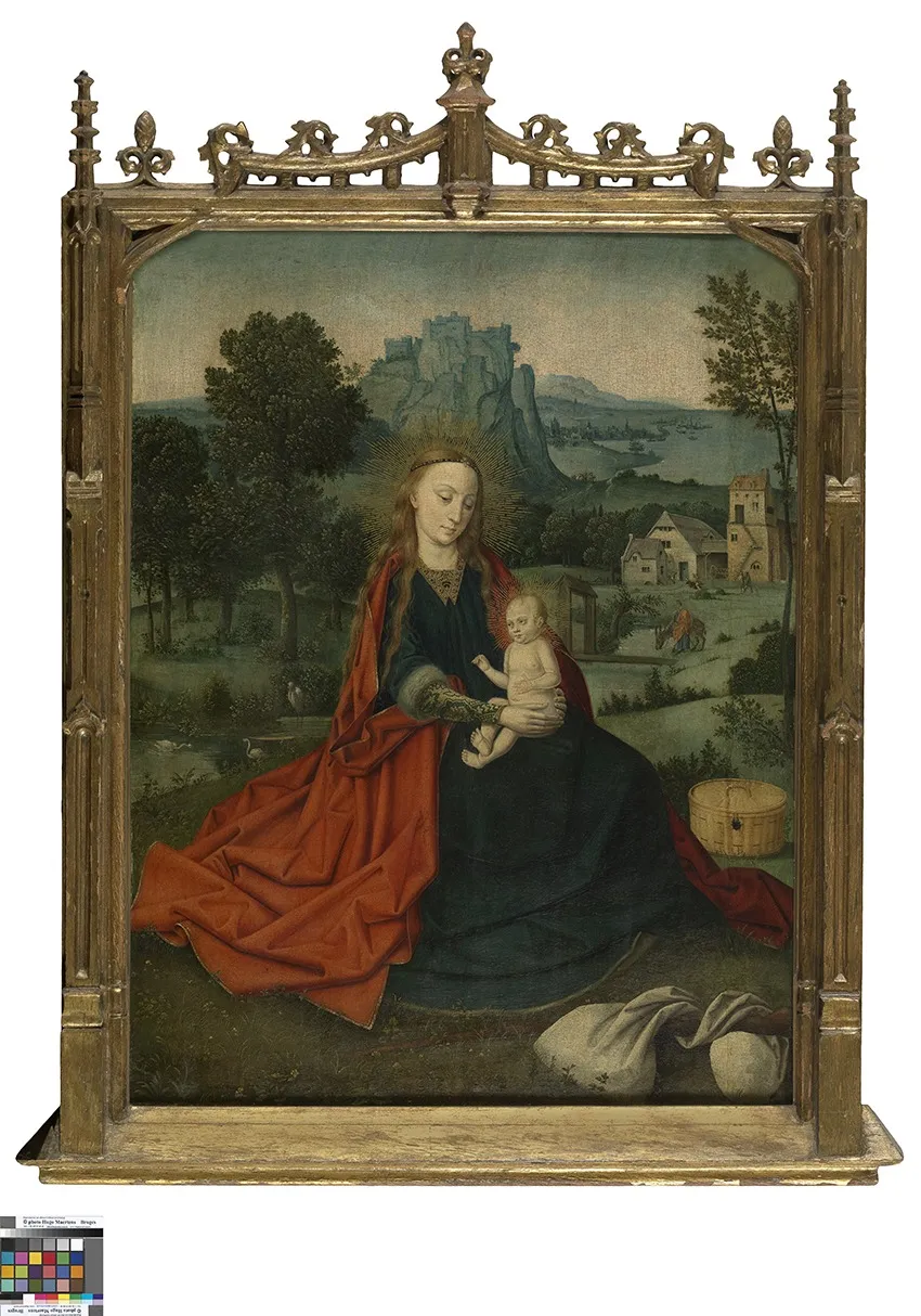 Rest on the Flight into Egypt, by Jef Vanderveken, oil, 1500