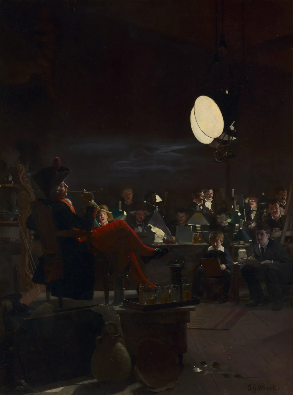 A Night Class, by Jehan Georges Vibert, unspecified, 1891