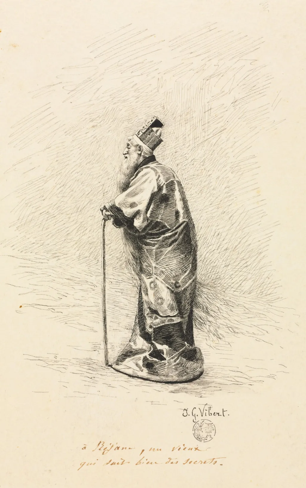 Study for the Magician in "Conte de Fée" (Story of a Fairy), by Jehan Georges Vibert, 1804