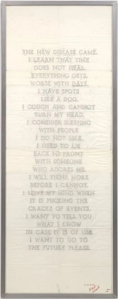 Untitled, by Jenny Holzer, graphite, 1988