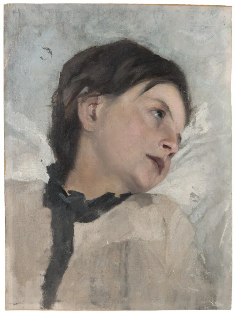 Study for The Convalescent, by Jenny Nyström, unspecified, 1890
