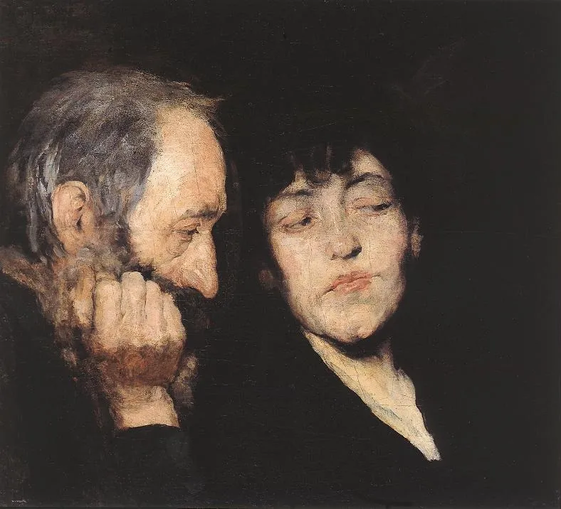 Youth and Old Age, by Jenő Gyárfás, oil, 1894