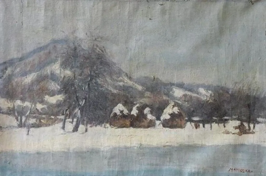 Peisaj de iarnă, by Jenő Maticska, unspecified, 1903