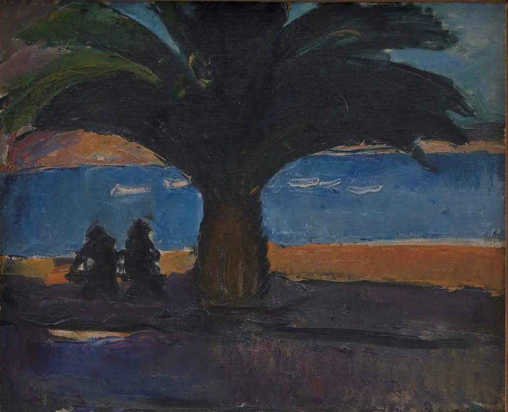 The Thick Palm. View from Villefranche, by Jens Adolf Jerichau