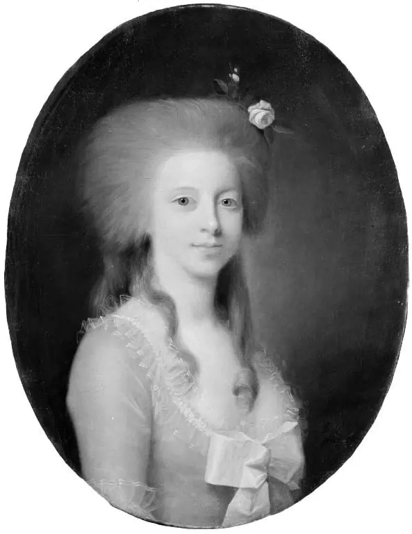 Grevinde Margarethe Moltke, f. Løvenskiold, by Jens Juel