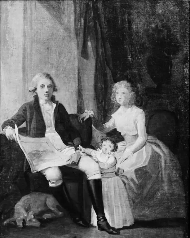 Peder Anker med hustru og datter, by Jens Juel